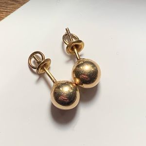 14K Gold Ball Earrings